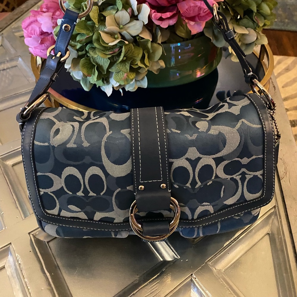 Coach signature blue bag
